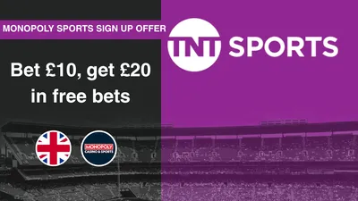 Monopoly Sports sign up offer (2026): Bet £10, Get £20 in free bets